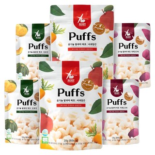 로지오가닉 유기농 쌀과자 3종 x 2p 세트, 혼합맛(사과당근/단호박/자색고구마), 1세트