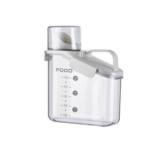 五穀雜糧收納盒 廚房豆子密封罐 食品級穀物儲存罐 米糧食儲物神器, 象牙白1600ml, 1個