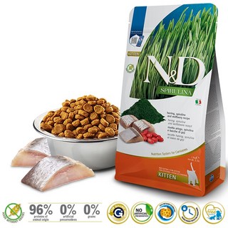 法米納Farmina ND-天然無穀螺旋藻貓糧1.5KG 幼貓/全齡貓 枸杞超級食物 無穀配方, 1個, 成貓-羊肉