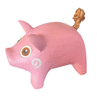 小老闆萬國商舖 泰國手工製可愛粉紅豬 ZAKKA小巧療癒手工小動物 小清新雜貨文青風, 1個