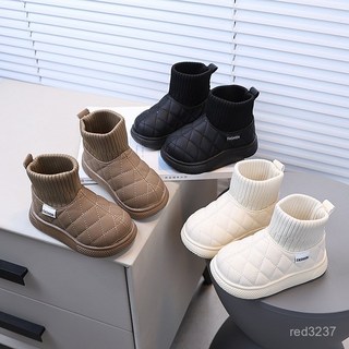 臺灣熱銷 女童秋冬冬季新款保暖百搭棉鞋寶寶平底洋氣加絨加厚防滑雪地靴