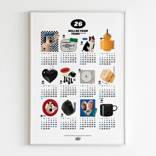 2026년 인테리어 포스터 캘린더 한장 달력, 선택안함 (포스터만 배송)