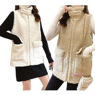 후리스조끼 플리스 여성 여자 겨울 양털 뽀글이 쪼끼 카라넥 아우터털 따듯한srv020