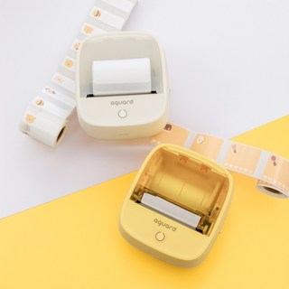 아가드 이지 라벨프린터 네임 스티커 라벨기 휴대용 무선 미니 프린터기, 이지 라벨프린터 아이보리, 1개