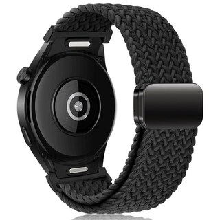 Fegwilde 갤럭시워치 호환 마그네틱 브레이드 스포츠 루프 스트랩 20mm 워치7/6/6클래식/5/5골프/4/4클래식 40mm 44mm 45mm 43mm 47mm 42mm 46, 검은색