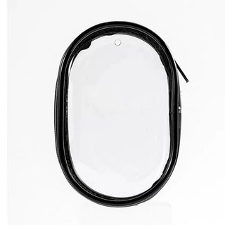 白色 10cm 遛娃包 透明橢圓形公仔展示防塵掛包 玩偶收納袋, 1個, 10CM空包,白色