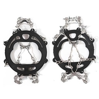 El Mountain 8POINT 鍊式冰爪冬季攀岩用品, 黑色
