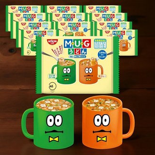 일본 닛신 머그 우동 면 유부우동 돼지카레 맛 라멘 4식 x12팩 세트