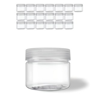 미르코리아 팜스원형 WIDE캡 투명 밀폐용기, 20개, 200ml