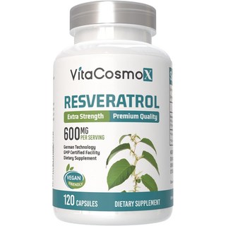 VitaCosmoX 비타코스모 트랜스 레스베라트롤 600mg, 1개, 120정