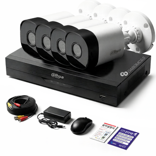 다후아 500만화소 실내외겸용 CCTV 녹화기 세트 HDD 1TB 하드 하이박스 포함, 카메라 4대+녹화기+케이블+아답터+하드 1TB+하이박스, 1개