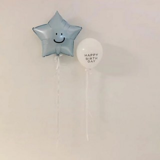 星星氣球組合，生日快樂氣球, 藍色, 1套
