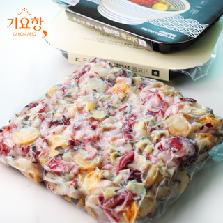 [기요항] 해물모듬 500g 1kg 가리비 문어 참소라 잡내없는 간편한 고급3종 원팩 짬뽕탕 해물파전 파스타용 해물팩, 3개