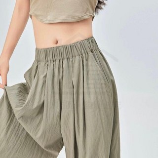 全店折扣 薄荷曼波美拉德多巴胺山本褲慵懶休閒薄款寬鬆闊腿褲女小個子正版
