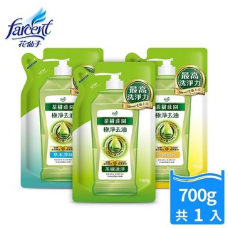 花仙子 茶樹莊園 超濃縮洗碗精補充包 (700g) 添加茶樹精油，溫和洗淨不咬手，廚房清潔好幫手, 1個, 茶樹速淨