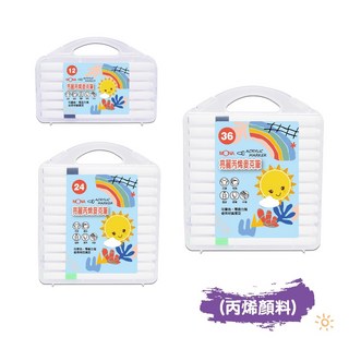 萬事捷 MONA 亮麗丙烯麥克筆套裝組 - F-12 F-24 F-36 (12色 24色 36色), 12色, 1個