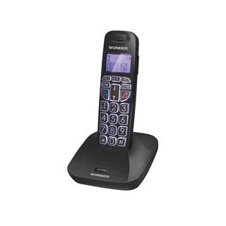 WONDER 旺德 DECT 數位無線大字鍵電話機 WT-D05 (GAP技術), WT-D05黑