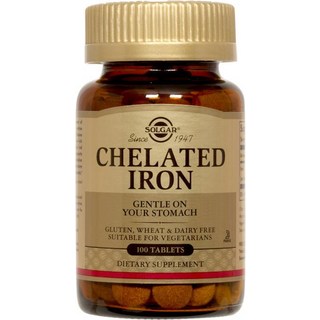 SOLGAR 螯合鐵錠, 100顆, 1罐