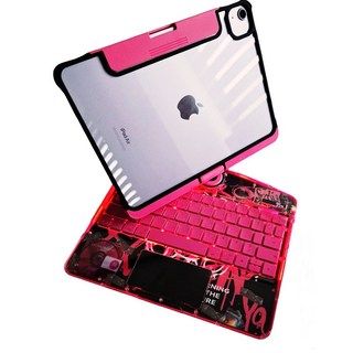 아이패드 호환 360 회전 매직키보드 에어4/5 10.9/ 에어6/7 프로 1/2/3/4세대 11인치, 핑크, 마우스 미포함, 1개