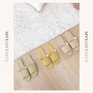 MYUMYU 沐慕家居 超軟皮質靜音室內拖鞋 防滑防臭居家拖鞋 輕盈舒適情侶款男女皆宜 台灣, 淺綠,39-40