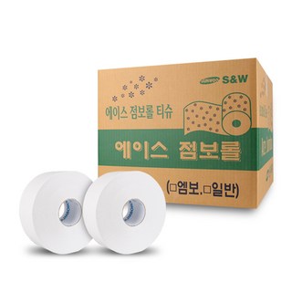 물에잘녹는 업소용 점보롤 화장지 500m 엠보싱 대용량 16롤, 16개입, 1개