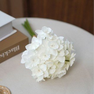 水仙花仿真花束 居家客廳餐桌裝飾擺件, 白色, 1個