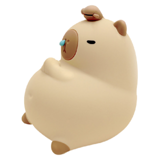 Gooday 卡皮巴拉小夜燈 寶寶床頭夜燈 交換禮物氣氛燈, 聖誕水豚【三檔暖光+炫彩+定時】