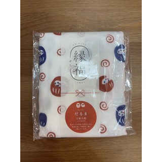 EN-PUKU 緣福達摩圖案面巾，柔軟親膚吸水速乾面巾，居家旅行必備, 白色, 1個