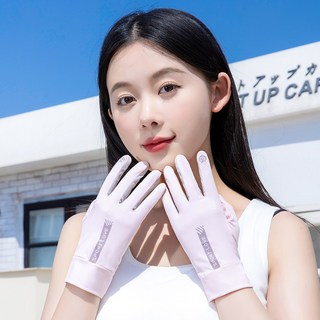 아이스 냉감 운전 햇빛 자외선 차단 등산 여성 논슬립 장갑, 핑크, 논슬립매쉬쿨링장갑, 1개