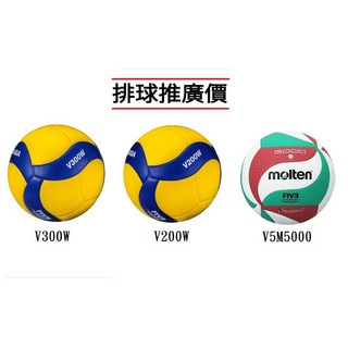 [排球] !火速寄出! MIKASA排球、molten排球，V200W、V300W、V5M5000，5號排球, 1個, V5M5000,單顆球