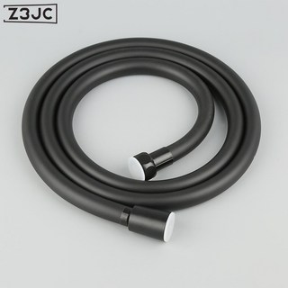 Z3JC 花灑軟管通用噴頭淋浴管加厚防纏耐壓家用沐浴延伸管 2m黑色pvc管, 2m黑色pvc管:如圖, 1cm