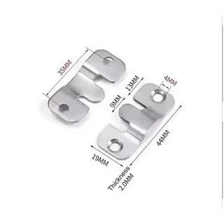 10pcs 스테인레스 스틸 교수형 버클 삽입 그림 프레임 거울 침대, 01 10pcs(5pair)-S