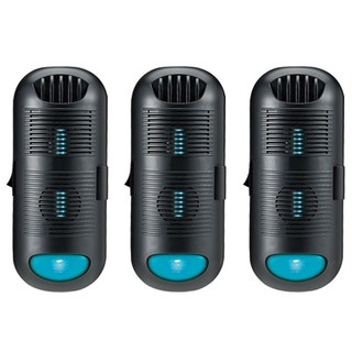 迷你空氣淨化器，輕巧便攜，有效除異味，適用於辦公室、臥室、車內，靜音運行，節能省電, 黑, DP-3E6 3入