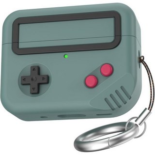 스마트 워치 커버 강화유리 필름 풀커버 에어팟 프로 2 케이스 - 애플 2세대/1세대용 실리콘 게임 콘솔 디자인 케이스 남성/여성용 귀여운 파인 그린, AirPods Pro 2/1, Pine Green