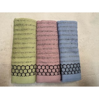 （台灣製）石墨烯條紋純棉毛巾3入組（石墨烯、咖啡紗）飯店毛巾 柔軟吸水 親膚舒適, 1個, 蜂巢