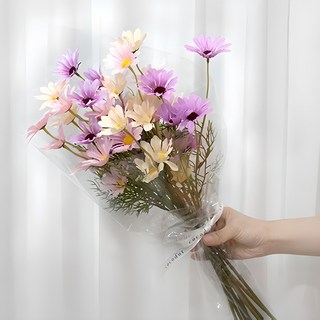 COCODOR 珂珂朵爾 仿真逼真雛菊花束, 紫色, 9個