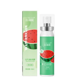 桃園現貨 熱銷社交約會清新口氣噴霧 口腔清潔棒 除口臭口噴 口腔清新劑 口腔臭噴劑, 1個, 夏日西瓜