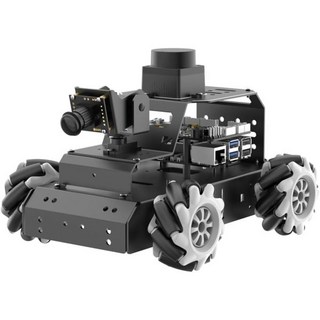 라즈베리 파이 5 ROS2 프로그래머블 AI 비전 스마트 로봇 키트 360° 무브먼트 섀시 라이다 SLAM 매핑 내비게이션 경로 계획 자율 주행 RPi 4GB가 탑재된 멘, With RPi 5 4GB