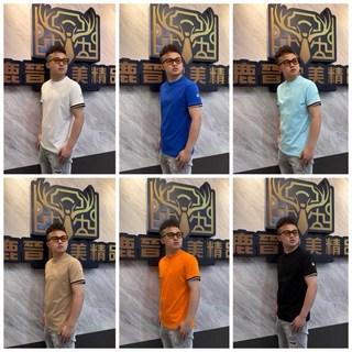 鹿晉歐美精品 LQ 彈性萊卡棉素踢短袖T恤, 摩卡棕,XXXL