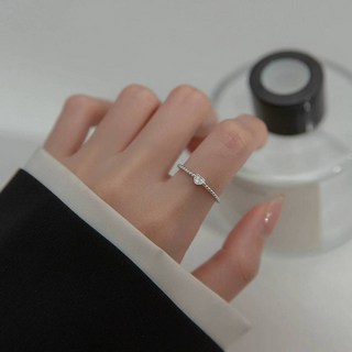 Muer 沐耳 925純銀戒指 開口可調式 線戒 食指戒指 女生