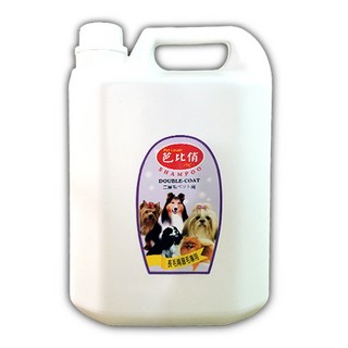 芭比俏 寵物犬貓洗毛精 4000ml 皮膚病適用 溫和配方 白毛/長毛專用 驅蚤 台灣製, 長毛兩層毛專用(4000ml)-紫瓶, 1個, 4L