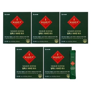 닥터트루 밀톡스 역가수치 100만 효소 카무트 브랜드밀 호라산밀 곡물, 5개, 30회분