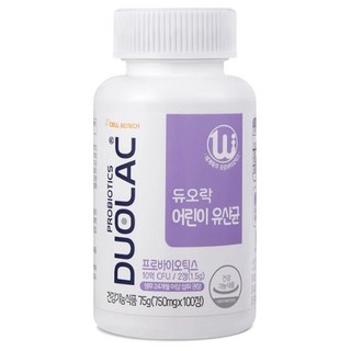 듀오락 어린이 키즈 유산균 750mg x 100정 1개 베이비 코스트코, 01_듀오락 어린이 유산균 750mg x 100정