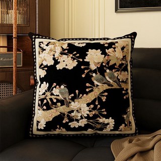 復古輕奢綠色抱枕美式復古抱枕中古風美拉德沙發靠背墊牀頭軟靠枕, 1件, 1311