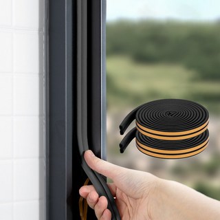 레디보드 고무패킹 문풍지 D형, 4개, 블랙