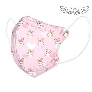 국내생산 러블리앙즈 새부리형 씬라이트 유아마스크 초소형 소형 어린이, 초소형_1~3세_50매, V1_바니_1~3세, 1개, 화이트