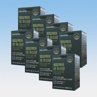 내츄럴플러스 혈당케어 앤 유산균 바나바잎 추출물 코로솔산 30캡슐 8박스 8개월분, 30정, 8개