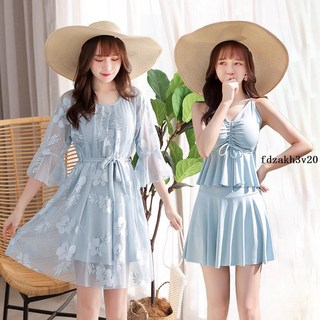 分體式泳衣 大碼泳衣女 寬鬆遮肉顯瘦三件套溫泉泳裝, 6579-黑色（帶鋼圈）,5XL（建議165-200斤）