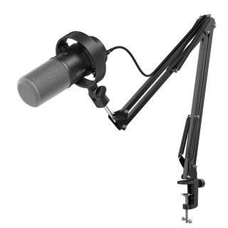 피파인 USB XLR 다이나믹 마이크 세트 프로 녹음 보컬 스튜디오용 메탈 소재 독립 볼륨 노브 원터치 음소거 K688CT, 검정