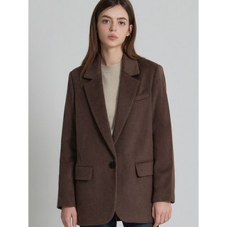 오조크 캐시미어 싱글 버튼 하프코트 택가격 399000원